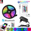 Bluetooth LED -remsljus 20M RGB 5050 SMD Flexibelt band Vattentät RGB -ljus 5m 10m banddiode DC 12V -kontroll