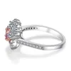 Bröllopsringar Dodo Unik Bow Tie Pink Zirconia Engagement för kvinnor Silverna fina smycken Crystal Anel JZ2271539177