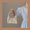 Bolso pequeño para mujer, bolso de cuero suave para fiesta de boda, diseño elegante a la moda, bandolera de hombro Beige ZD1989