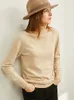 Amii winter Fashion solid turtleneck soft creamy-blue sweater women causal full sleeves soft knit pullover tops 11970812 201224