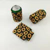 DHL300pcs 330MLCan Sleeve Girasole Neoprene Isolante Cooler Baseball Can Holder Copri bottiglia d'acqua Custodia per bottiglia Custodia Leopard Flower