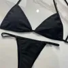 Brillant diamant lettre Bikini ensemble femmes à lacets cristal maillots de bain licou maillot de bain vacances d'été maillot de bain