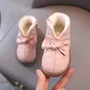 Zima Księżniczka Buty Baby Bowknot Toddler Dziewczyna Buty Buty Baby Buty Maluch Buty Śnieg Boot Girls Boots Kostki Buty Niemowląt Buty