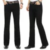 Pantalon de jambe évasée pour hommes Taille haute Long Flare pour Bootcut Black Hommes Bell Bottom Jeans Hommes 201128