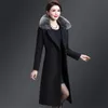 겨울 여성 우아한 슬림 한 큰 크기 코트 고품질 스트리트웨어 한국 스타일 코트 4xl 201102