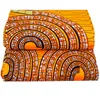 Grote cirkel Afrikaanse polyester wax prints stof oranje achtergrond materiaal 6 yards / 3 yards Afrikaanse stof voor feestjurk