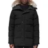 Moda masculina inverno lobo viagem para baixo jaqueta longa parka puffer casacos quentes casaco outwear