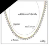 7mm 16-24inch Gold Plated Bling CZ Heart Tennis Chain Necklaces for Men Women Chain Fashion Jewelry215t