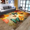 Tapis imprimé 3D papillon fleur arer tapis pour salon chambre maison tapis décoratif couloir chambre d'enfants cuisine tapis de sol