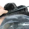 Toupee do cabelo humano com sistema cinzento da pele da pele do sistema de prótese do cabelo 0.05-0.06mm substituição dos cabelos do pu