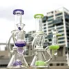 Populaire de pomme de douche de 7 pouces Perc Heady Verre Bong Recycler Tuyaux d'eau Klein Percolateur DAB Régiaire Huile Industrie 14mm Joint femelle XL-2062 En stock