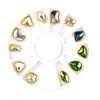 Multi Shapes Diamonte Nail Art Decorations On The Turnplate Colorful AB Rhinestone Jewels For Nail Beauty DIY Craft Decoraciones De Unas