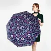 Creative Flower Automatic Umbrella Rain Women Men 3Fold Light and Durable Strong Colourful Umbrellas Kids Rainy Sunny Wholesale 201218