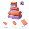 Conjunto de toalhas de banho de luxo semáxe, 2 grandes toalhas de banho, 2 toalhas de mão, 4 washcloths. Algodão altamente absorvente toalhas de banheiro (pacote de 8) 201026