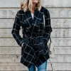 Kurtka damska z pasem jesień i moda zimowa długi wełniany płaszcz europejski i amerykański damski dekolt luźne wykopy rozmiar s-xl