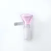 DHL gratuit !!! 14mm bol en verre entonnoir accessoires pour fumer tabac 10mm 18mm bols en verre mâles colorés pour eau Bongs Dab Rigs