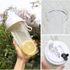 Dubbelrör två dricker vattenflaska bärbar utomhusresor kreativ dual-användning drickskopp läckfast par jul present kopp lj2198r