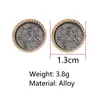 Hot 9 Colors Simple Druzy Stone Stud Earrings For Ladies Round Resin Gold Earrings Women Fashion Jewelry In Bulk