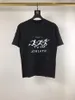 Мужская дизайнер Весна Летние Париж Письма бегущая Печать Tee T Рубашка Мода Тоташки Мужчины Женщины Повседневная Хлопок футболки Черный Белый 02