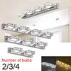 Nodic Art Decor éclairage Moderne Étanche miroir mur led lumière salle de bain Carré De Luxe Quatre Lumières Cristal Applique cristal lampe