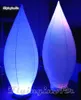 Outdoor Inflatable LED Candle Light Balloon 2m/3m Flame-shaped Lamppost White Air Blown Cone For Dance And Music Party Decoration