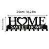Stendibiancheria da parete in metallo nero con 10 ganci Appendiabiti "Home Sweet Home" Portachiavi decorativo con gancio 220311