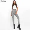 Nibber Fashion Cotton Comploy Women Plaid Pants 2019 Горячие простые спортивные штаны боковые полосы брюки повседневные эластичные брюки бегут T200104