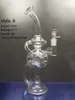 Glas Bong Recycler DAB Rig Riggglas Vattenrör Fab ägg Heady Glass Bubbler med 14,4 mm eller 18,8 mm led