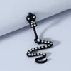 Snake Navel Rings Anti Allergy Steel Belly Button Rings Body Piercing Smyckesgåvor för män och kvinnor5595643