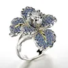 Real S925 Srebrny pierścień dla kobiet 2 karatów Diamentowa biżuteria kamień szlachetny Anillos de Silver 925 Biżuteria Diamentowe pierścienie Y11205B