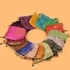 Small Silk Brocade Jewelry Pouch Storage Bag Chinese Fabric Drawstring Gift Packaging Coin Pocket