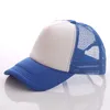 Chapéus de caminhoneiro simples para adultos homens mulheres impressão personalizada logotipo de bordado 5 painéis em branco Cap de malha de verão Snapback Sport Sport Baseball Sun Visor Wholesale