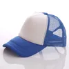 Vanlig lastbilshattar för vuxna män kvinnor 5 paneler tomma sommarmask baseball cap justerbar snapback sport sol visir grossist svart vit varmrosa blå gul röd