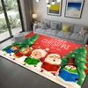 Santa Claus Print Carpet for Living Room Area Rugs Christmas Decor Anti-slip Washable Bedroom Bedside Floor Mat Carpets Doormat 220301