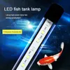 Aquarium Fish Tank LED Light Amphibious Använd ljus färg nedsänkbar Vattentät klipplampa