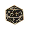 Tecknad film 20 sidiga tärningar Dungeons and Dragons Emalj Pins D20 DND Game Brosches Bag kläder Button Badge Jewelry Gift For Friends5425680