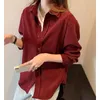 e-baihui 2021 셔츠 여성의 가을과 겨울 착용 디자인 감각 틈새 자켓 코듀로이 레트로 긴 소매 샌딩 화이트 코트 027544S15C316