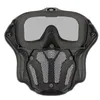 Outdoor Airsoft Shooting Face Protection Gear Tactical Paintball Mask med PC Goggles Fan No033171066272