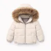 Manteau dhiver pour enfants col en fourrure à capuche vêtements pour enfants bébé garçons filles doudoune épaissie 12 LJ2012027263346