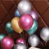 Nya 50pcs / set 12inch glänsande metallpärl latexballonger tjocka krom metalliska färger uppblåsbara luftbollar globos födelsedagsfest hhe3361