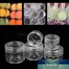 30 stks / partij 10 ml / 15 ml / 20ml lege cosmetische potten Plastic make-upcontainer ronde flacon Nail Art Face Cream Sample Pots Parfum Gel Doos