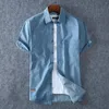 Men's Casual Shirts XL-8XL 2022 Summer Plus Size Men Short-sleeved Large Denim Shirt Single Breasted Jeans Vintage