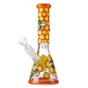 Bee Style Tjock Glas Hookahs Bägare Bongs 9 Mini Oil DAB Riggar Glas Sked Rör Rökning Tillbehör Unik Design GID11 GID15 GID16