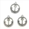 Lot 100pcs Anchor Hook Alloy Tibetan silver Charms Pendants Retro Jewelry Findings DIY Antique Silver Pendant For Bracelet Earrings 18*16mm