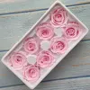 8PCsBOX Scatola di rose conservata Fiore di rosa immortale Materiale fai da te Decorazioni di fiori interi Fiori eterni 45CM Classe B Q11268887213