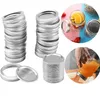 Organização de armazenamento de cozinha 24pcs Tampas de conservas de canning vazio livre boca regular Mason + anéis, folhagem para jar