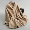 Fashion-Woman Winter Real Genuine Fur Sheepskin Coats Ladies Loose Hooded Casual Outwear Female Thick Warm Sheep Shearing Jacket X95 H1231