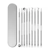 9 Pcs Stainless Steel Blackhead Pimple Remover Tool Kit Needles Acne Remover Deep Pore Cleansing Skin Care Extractor Beauty Set 10 sets