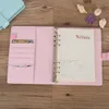 19x13cm 18x23cm Empty Notebook Cover Loose Leaf Binder without Paper PU Faux Leather Covers Spiral Planners for Filler Papers