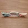 15 * 3,5 cm Solid Färgvete Halm Glass Små Skedar Bröllopsfest Hem Kök Matsal Bar Tillbehör